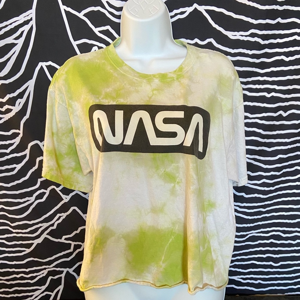 🚀NASA Tie-Dye Loose Fit Cropped Shirt🚀